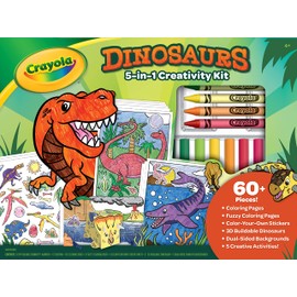 Crayola Dinosaur 5-in-1 Art Kit for Kids, Dinosaur Toys, Kids Art Set, Dinosaur Gift for Boys & Girls, Ages 4+