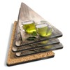 4 x Triangle Coasters - Healthy Green Tea Organic Drink