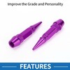 ABSOPRO Purple Aluminium Tire Valve Stem Cap, 13mm, 4 Pack,