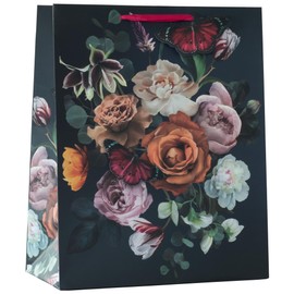 Design By Violet Tuscany Beautiful Floral Paper Gift Bag With Butterfly Gift Tag Spring Birthday Mother's Day Easter Valentines Large