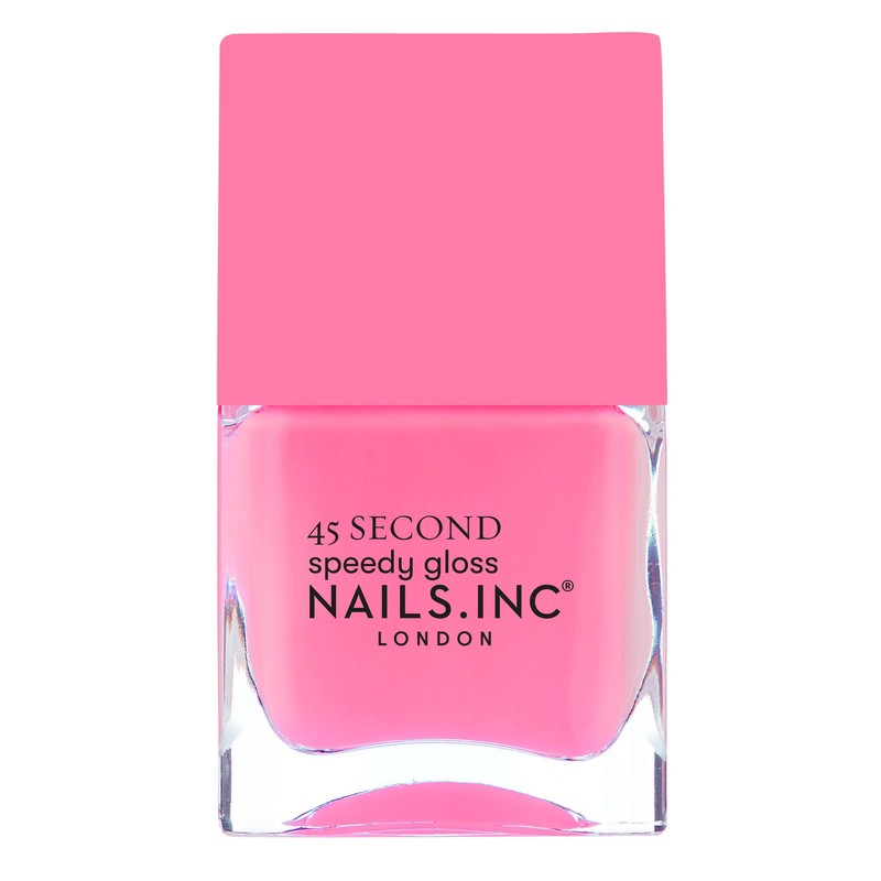 Nails Inc 45 Second Speedy Gloss, Taylor, rosa, neón, brillante,