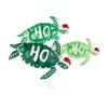 RareLove Christmas Brooch Oh Three Sea Turtles with Santa Hat