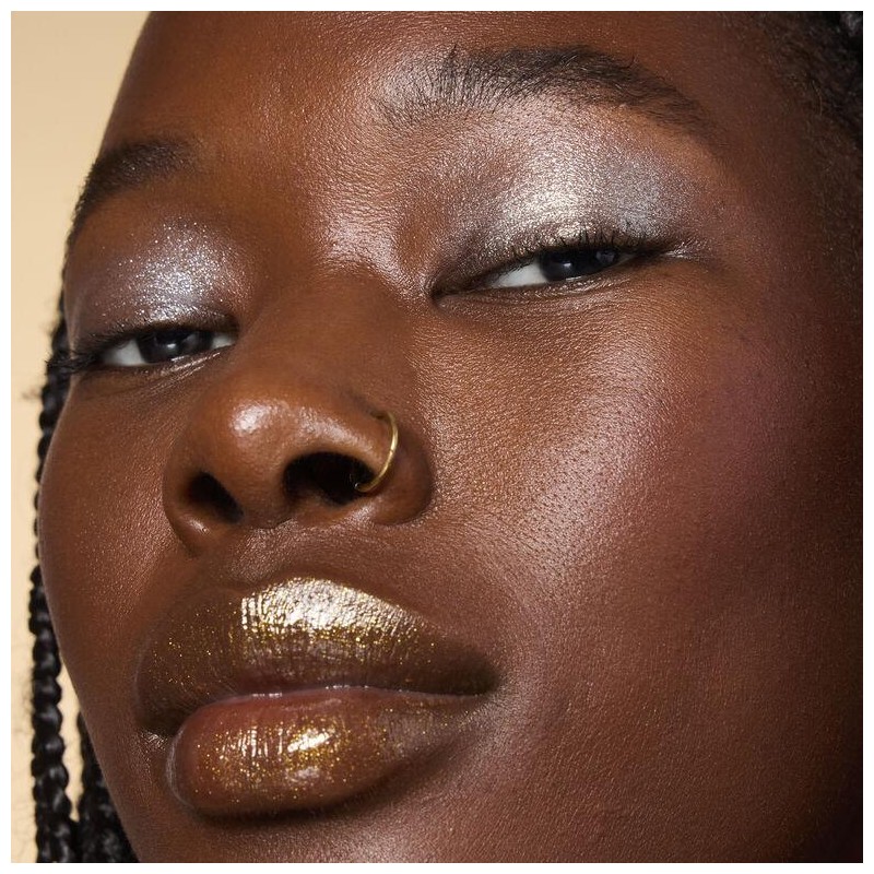 Fine as Fleck Glitter Eyeshadow:_Champagne Showers - Peachy Beige with