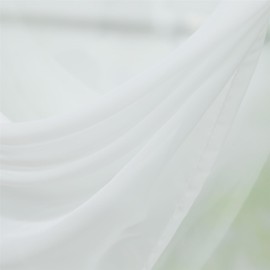 Windows Curtain Scarf Sheer Voile Scarves Triangle Valance L*W 78*39" White