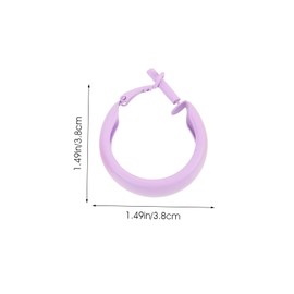 Healeved 4 Pair Circle Earrings of Candy Color Fashion Earrings for Women Stylish Decorative Ear Jewelry with Unique Design Mixed Colors