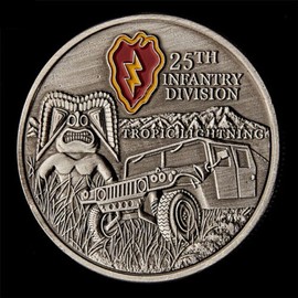 Challenge Coin: 25th Infantry Division (Engraving Available)