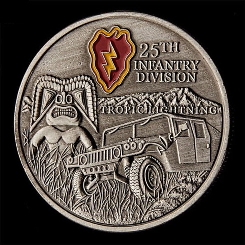 Challenge Coin: 25th Infantry Division (Engraving Available)