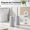 ALIMOTA Juego Cepillo Inodoro Acero, Cerdas 360° Mango Largo Soporte
