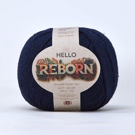 Reborn Recycled Cotton - Bright Navy - 200g DK Crochet/Knitting Yarn
