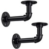 EAI Pipe Shelf Brackets | Matt Black | Cast Iron