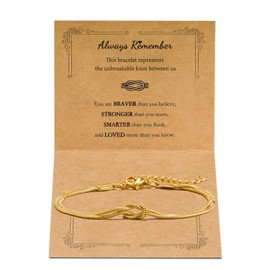 Matching Bracelets for Couples Love Knot Bracelet Pinky Promise Soulmate Relationship Friendship Bracelets Forever Infinity Jewelry Gifts for Women Teen Her Him (REM-G)