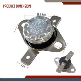 KSD201 120-0 Microwave Thermostat Fuse Temperature Control Switch Sensor Fuse for GE Microwave Oven Maker Normally Closed Thermostat
