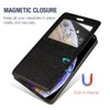 Invisible Magnetic View Window PU Leather Flip Case Compatible with