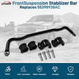 Front Sway Bar with Bushings Kit FIT 2009-2010 Dodge Ram 1500, 2011-2018 Ram 1500, 2019-2022 Ram 1500 Classic 4WD Replace 55398938AC