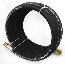 BOOTOP 3/4 Inch 20 Feet Fuel Hose with Fittings - Diesel, Kerosene & Gasoline Transfer Hose for Fuel Pumps