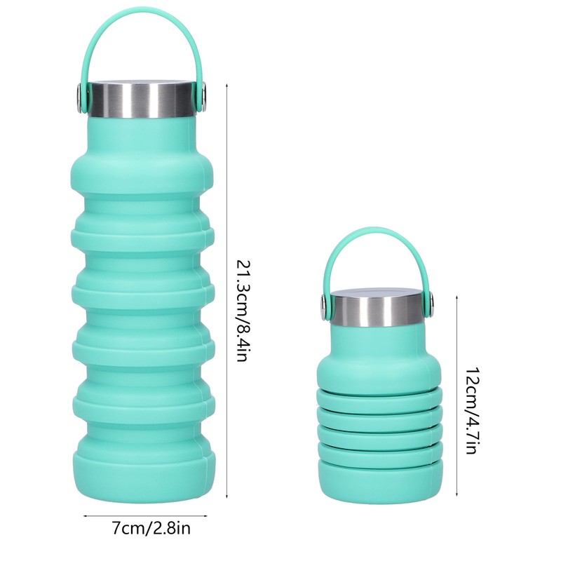 500ml Collapsible Water Bottle Foldable Cup Portable Outdoor Travel Sports