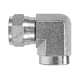 6503-06-04 Hydraulic Fitting 3/8" Female JIC Swivel X 1/4" Female Pipe 90 Degree Carbon Steel