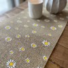 Luck and Luck Daisy Hessian Table Runner, Easter Party Table