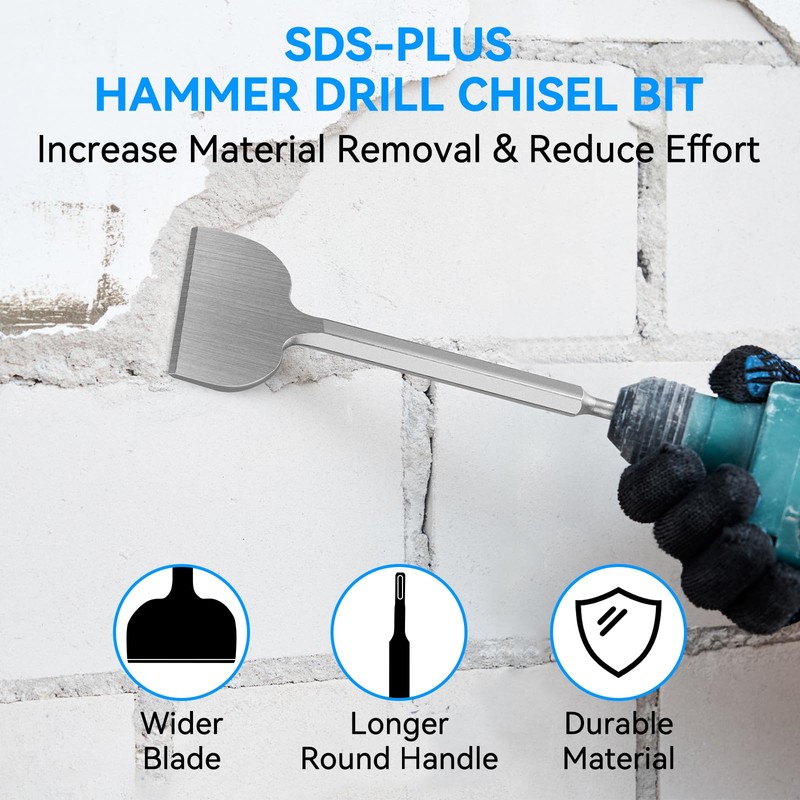 SDS Plus Chisel, 4 x 11Inch Removal Chisel for 4