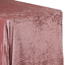 CVL 1 Pc, Velvet 90"X132" Rectangular Tablecloth - Dark Dusty Rose/Mauve for Wedding, Events and Home Décor