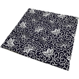 Large Furoshiki Paulownia Arabesque Pattern 3 Width 105 cm 4 Width 125 cm Dark Blue Navy Blue Special Selection Main Dyeing Broad Furoshiki Paulownia Flower Arabesque Pattern Cotton, dark navy