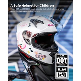ILM Youth Kids Full Face Motorcycle Helmets DOT ECE Motocross ATV Dirt Bike Street Helmet Model MF521