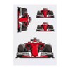 4 x 'Red Race Car' Temporary Tattoos - Water Resistant,