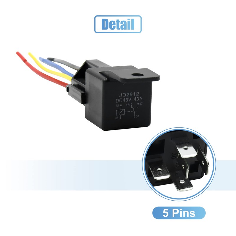 sourcing map 3 pieces DC 48V 40A SPDT car relay