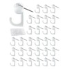 Pack of 30, Thumbtacks Hooks, Stylish, Pin Hooks, Invisible Gypsum