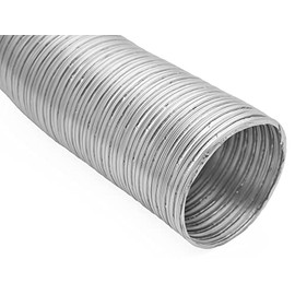 H&C VENT 80mm Ducting Hose â Flexible Aluminium Tubes â Aluminium Pipe â Diameter 3 Inch - 80 mm â 1.5 m Max Length Aircon Duct â Ventilation Flex Hose Exhaust Pipe
