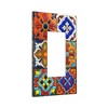 Wpshijia Decorative Outlet Covers Modern Red Mexican Talavera Morocco Ceramic