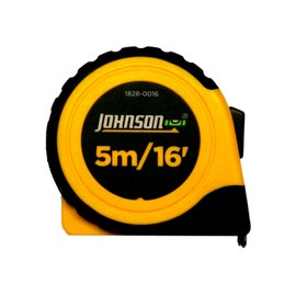 Johnson Level & Tool 1828-0016 Metric/Inch Power Tape, 5m/16', Black/Yellow, 1 Tape