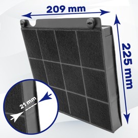 Activated Carbon Filter Type 15 for Cooker Hood 225 x 209 x 29 mm F00333/S for Elica 484000008575 for Whirlpool C00090935 for Ariston 9029800456 for Electrolux Guarantee 10 Years MONTERAL