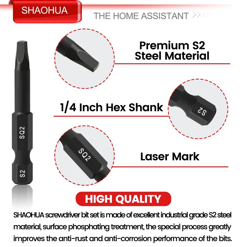 13PCS Screwdriver Bit Set, Triangle Screwdriver Set TA18-27, Square Drive