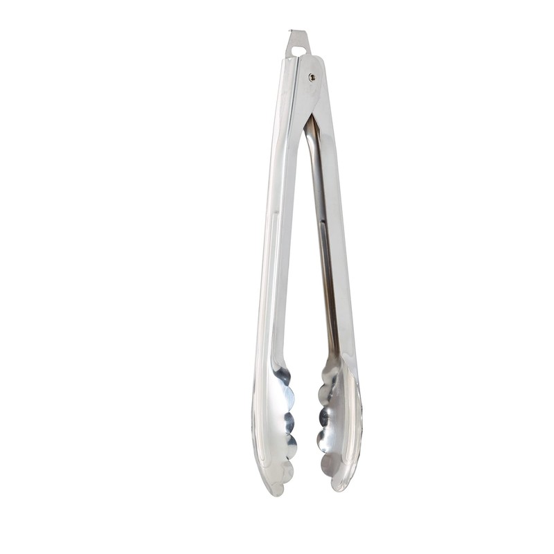 HIC Kitchen Spring Locking Food Tong for Kitchen and Barbecue,