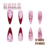 Long Almond Press On Nails 3D Design Leopard Print Press