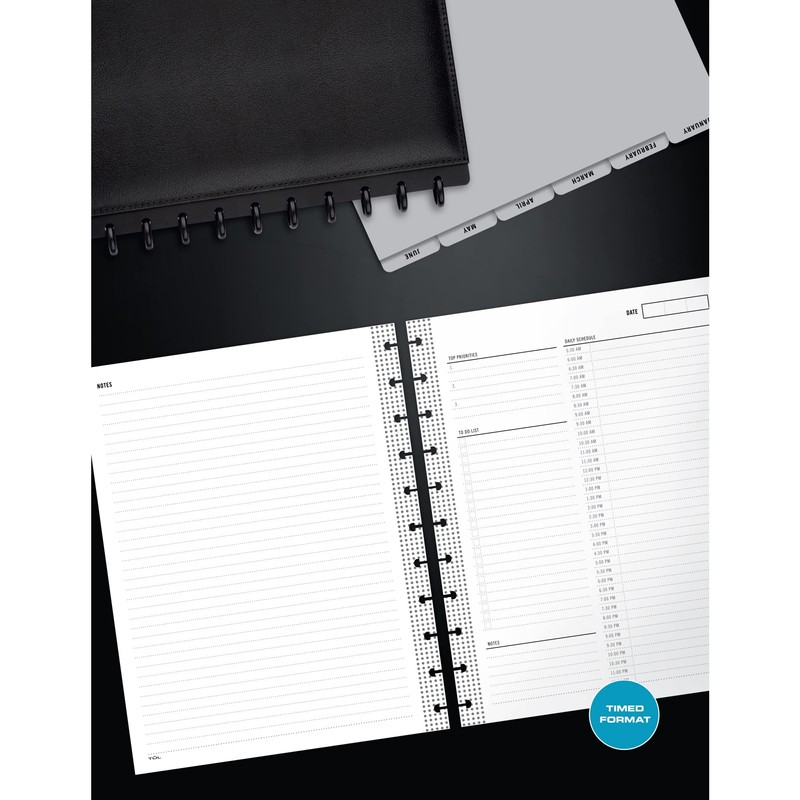 TUL® Discbound Undated Daily Refill Pages, 8-1/2" x 11", Undated,