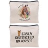 2 Pieces of Printed Storage Bags, Horse Head Printed Bags,