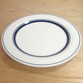 Dinner Plate, 9.8 inches (25 cm) Plate, Navy Blue, Countryside, Western Dinnerware, Commercial Use, Mino Ware