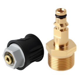 14mm M22 Pressure Washer Adapter for Karcher, Brass Pressure Washer Hose Fittings Quick Release Hose Pipe Fittings Connector Michear High Pressure Washer Adapter M22 for K2/K3/K4/K5/K6/K7