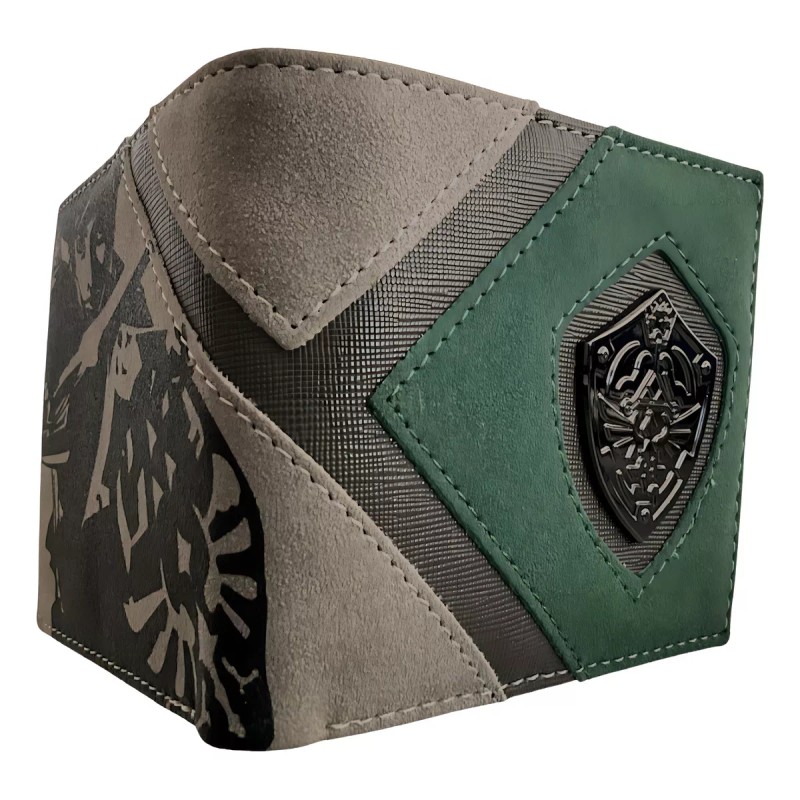 AW Cartera Billetera Hombre Zelda Leyenda Legend Color Verde Oscuro
