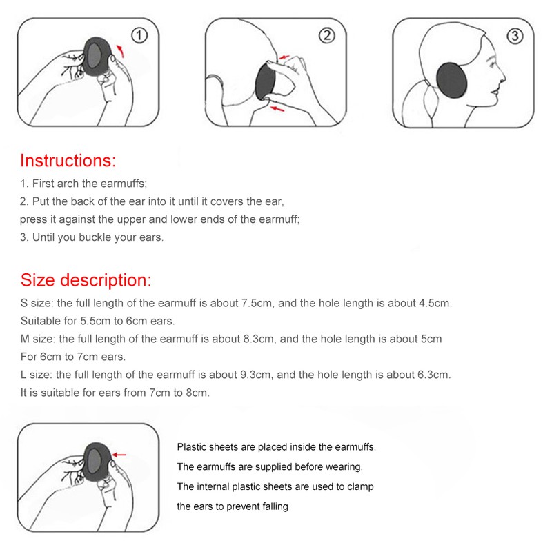 3 Pairs Bandless Ear Muffs Fleece Windproof Earmuffs Winter Ear