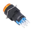 25Pcs Momentary Push Button Switch Self Locking 8 Pin Round