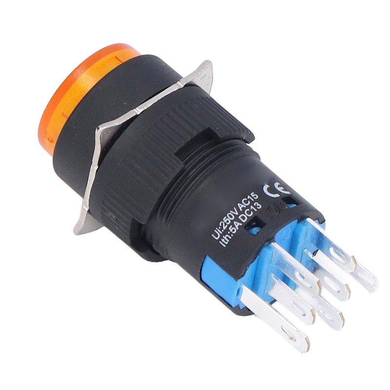 25Pcs Momentary Push Button Switch Self Locking 8 Pin Round