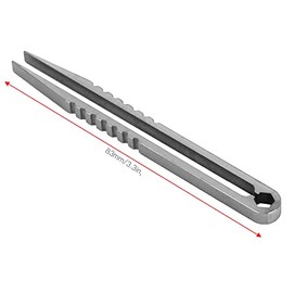 Watris Veiyi Mini Tweezers, EDC Titanium Tweezer, Portable Outdoor Tweezers, Multifunctional, with Non-Slip Handle, for Camping, Outdoor, Travel, Electronics (83 mm) (Grey)