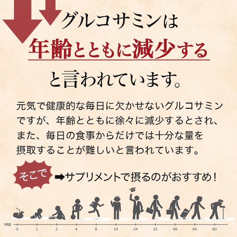 【リプサ公式】 グルコサミン＋コンドロイチン 約3か月分 C-221 ヒアルロン酸 サプリメント