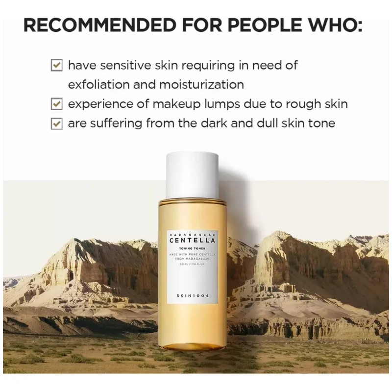 Skin1004 Madagascar Centella Tonico Exfoliante Suave 210ml Piel Sensible