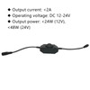 LED Strip Dimmer Switch Contorller 12-24V DC PWM Rotary Inline