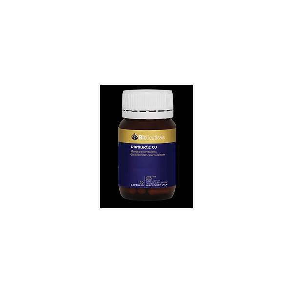 Bioceuticals UltraBiotic 60 Multistrain Probiotic 60 Billion CFU per Capsule,