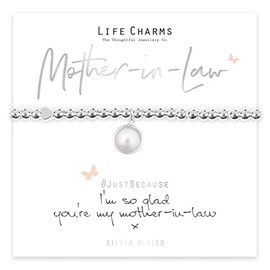 Life Charms I'm So Glad You Are My Mother In Law Bracelet
